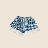 SHORT VICHY niña flecos