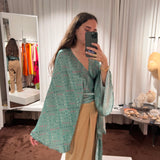 Top Dido print verde