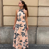 Vestido HALTER PRINT LINO