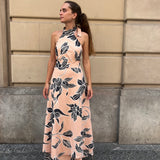 Vestido HALTER PRINT LINO